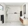 Glass Warehouse Venus 86-3/4" High x 30" Wide Shower Screen Frameless Shower Door with Clear Glass Oil Rubbed Bronze