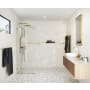 Glass Warehouse Venus 86-3/4" High x 30" Wide Shower Screen Frameless Shower Door with Clear Glass Satin Brass