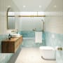 Glass Warehouse Polaris 66" High x 60" Wide Bypass Frameless Tub Door with Clear Glass Satin Brass