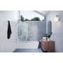 Glass Warehouse Solaris 58-1/4" High x 34" Wide Fixed Frameless Shower/Tub Screen with Clear Glass Matte Black