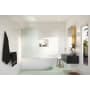 Glass Warehouse Gaia 58-1/4" High x 34" Wide Shower Screen Frameless Tub Door with Ribbed Glass Polished Brass