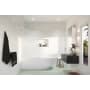 Glass Warehouse Aurora 58-1/4" High x 34" Wide Shower Screen Frameless Tub Door with Ribbed Glass - Left Handed Chrome