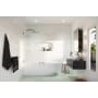Glass Warehouse Aurora 58-1/4" High x 34" Wide Shower Screen Frameless Tub Door with Ribbed Glass - Left Handed Oil Rubbed Bronze
