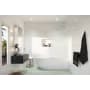 Glass Warehouse Aurora 58-1/4" High x 34" Wide Shower Screen Frameless Tub Door with Ribbed Glass - Right Handed Chrome