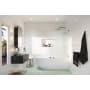 Glass Warehouse Aurora 58-1/4" High x 34" Wide Shower Screen Frameless Tub Door with Ribbed Glass - Right Handed Oil Rubbed Bronze