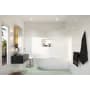Glass Warehouse Aurora 58-1/4" High x 34" Wide Shower Screen Frameless Tub Door with Ribbed Glass - Right Handed Polished Brass