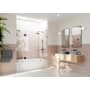 Glass Warehouse Stellar 58-1/4" High x 69-1/2" Wide Hinged Frameless Tub Door with Clear Glass Oil Rubbed Bronze