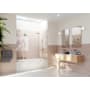 Glass Warehouse Stellar 58-1/4" High x 69-1/2" Wide Hinged Frameless Tub Door with Clear Glass Polished Brass