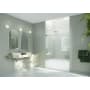 Glass Warehouse Astro 60" High x 56" Wide Sliding Frameless Tub Door with Clear Glass Brushed Nickel