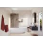 Glass Warehouse Ursa 58-1/4" High x 34" Wide Shower Screen Frameless Tub Door with Bronze Tinted Glass Oil Rubbed Bronze