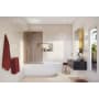 Glass Warehouse Ursa 58-1/4" High x 34" Wide Shower Screen Frameless Tub Door with Bronze Tinted Glass Polished Brass
