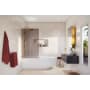 Glass Warehouse Ursa 58-1/4" High x 34" Wide Shower Screen Frameless Tub Door with Bronze Tinted Glass Satin Brass