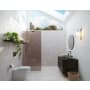 Glass Warehouse Ursa 78" High x 30" Wide Shower Screen Frameless Shower Door with Bronze Tinted Glass Brushed Bronze