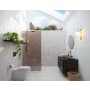 Glass Warehouse Ursa 78" High x 30" Wide Shower Screen Frameless Shower Door with Bronze Tinted Glass Satin Brass