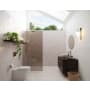 Glass Warehouse Ursa 78" High x 36" Wide Shower Screen Frameless Shower Door with Bronze Tinted Glass Polished Brass