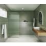 Glass Warehouse Aurora 78" High x 30" Wide Shower Screen Frameless Shower Door with Ribbed Glass - Left Handed Brushed Nickel