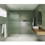 Glass Warehouse Aurora 78" High x 30" Wide Shower Screen Frameless Shower Door with Ribbed Glass - Left Handed Oil Rubbed Bronze