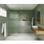 Glass Warehouse Aurora 78" High x 30" Wide Shower Screen Frameless Shower Door with Ribbed Glass - Left Handed Polished Brass