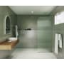Glass Warehouse Aurora 78" High x 30" Wide Shower Screen Frameless Shower Door with Ribbed Glass - Right Handed Chrome