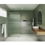 Glass Warehouse Aurora 78" High x 34" Wide Shower Screen Frameless Shower Door with Ribbed Glass - Left Handed Matte Black