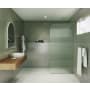 Glass Warehouse Aurora 78" High x 36" Wide Shower Screen Frameless Shower Door with Ribbed Glass - Right Handed Chrome
