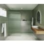 Glass Warehouse Aurora 78" High x 38" Wide Shower Screen Frameless Shower Door with Ribbed Glass - Left Handed Brushed Nickel