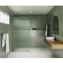 Glass Warehouse Aurora 78" High x 38" Wide Shower Screen Frameless Shower Door with Ribbed Glass - Left Handed Oil Rubbed Bronze