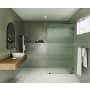 Glass Warehouse Aurora 78" High x 40" Wide Shower Screen Frameless Shower Door with Ribbed Glass - Right Handed Oil Rubbed Bronze