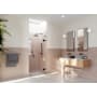 Glass Warehouse Stellar 78" High x 36" Wide Hinged Frameless Shower Door with Clear Glass Matte Black