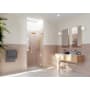 Glass Warehouse Stellar 78" High x 36" Wide Hinged Frameless Shower Door with Clear Glass Satin Brass