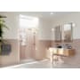 Glass Warehouse Stellar 78" High x 50-3/4" Wide Hinged Frameless Shower Door with Clear Glass Polished Brass