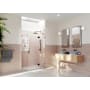 Glass Warehouse Stellar 78" High x 61-1/4" Wide Hinged Frameless Shower Door with Clear Glass Matte Black