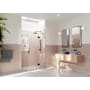Glass Warehouse Stellar 78" High x 62-1/2" Wide Hinged Frameless Shower Door with Clear Glass Oil Rubbed Bronze