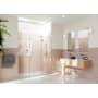 Glass Warehouse Stellar 78" High x 67-1/2" Wide Hinged Frameless Shower Door with Clear Glass Brushed Nickel