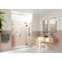 Glass Warehouse Stellar 78" High x 67-1/2" Wide Hinged Frameless Shower Door with Clear Glass Matte Black