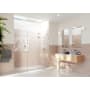 Glass Warehouse Stellar 78" High x 95-1/4" Wide Hinged Frameless Shower Door with Clear Glass Brushed Nickel