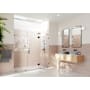 Glass Warehouse Stellar 78" High x 95-1/4" Wide Hinged Frameless Shower Door with Clear Glass Matte Black