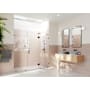 Glass Warehouse Stellar 78" High x 95-1/4" Wide Hinged Frameless Shower Door with Clear Glass Oil Rubbed Bronze