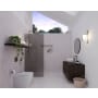 Glass Warehouse Ursa 78" High x 30" Wide Shower Screen Frameless Shower Door with Grey Tinted Glass Brushed Bronze