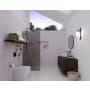 Glass Warehouse Ursa 78" High x 30" Wide Shower Screen Frameless Shower Door with Grey Tinted Glass Oil Rubbed Bronze