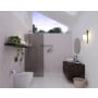 Glass Warehouse Ursa 78" High x 30" Wide Shower Screen Frameless Shower Door with Grey Tinted Glass Polished Brass