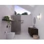 Glass Warehouse Ursa 78" High x 36" Wide Shower Screen Frameless Shower Door with Grey Tinted Glass Brushed Nickel