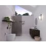 Glass Warehouse Ursa 78" High x 36" Wide Shower Screen Frameless Shower Door with Grey Tinted Glass Chrome