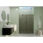 Glass Warehouse Equinox 78" High x 60" Wide Sliding Frameless Shower Door with Grey Tinted Glass Brushed Nickel