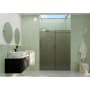 Glass Warehouse Equinox 78" High x 60" Wide Sliding Frameless Shower Door with Grey Tinted Glass Chrome