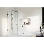 Glass Warehouse Albedo 58" High x 34" Wide Hinged Frameless Tub Door with Clear Glass Oil Rubbed Bronze