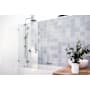 Glass Warehouse Halo 58" High x 34" Wide Hinged Frameless Tub Door with Clear Glass Brushed Nickel