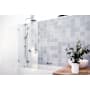 Glass Warehouse Halo 58" High x 34" Wide Hinged Frameless Tub Door with Clear Glass Polished Chrome