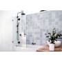 Glass Warehouse Halo 58" High x 34" Wide Hinged Frameless Tub Door with Clear Glass Matte Black