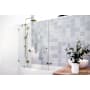 Glass Warehouse Halo 58" High x 48-1/2" Wide Hinged Frameless Tub Door with Clear Glass Polished Brass